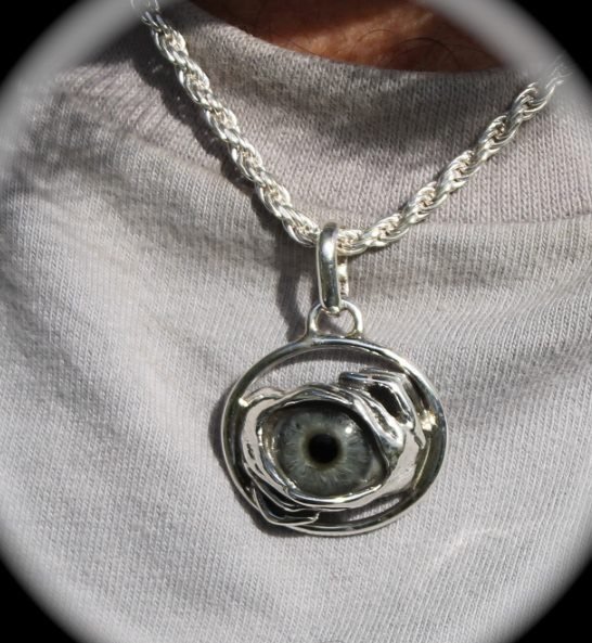 prosthetic eye necklace