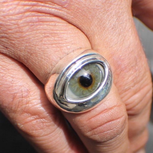 Sterling Silver Prosthetic Glass Eyelid Ring Order Here Freedom