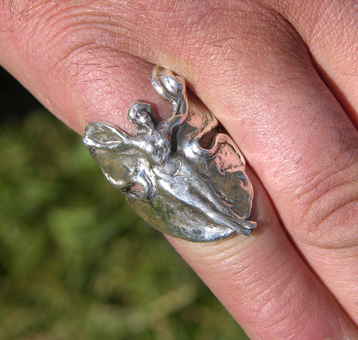 Sterling Silver Deco Maiden Ring - Freedom Jewelry USA