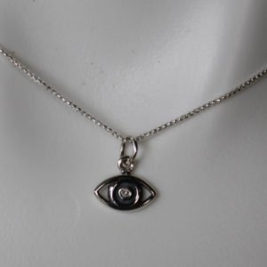 Sterling Silver Prosthetic Eye Two Hand Eye Pendant - Freedom Jewelry USA